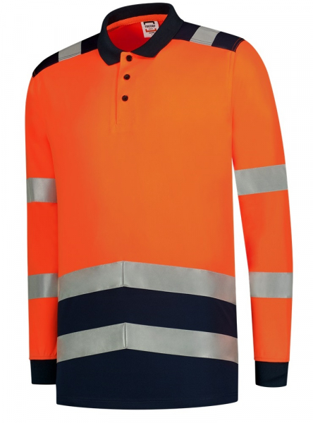 TRICORP-Warnschutz, Poloshirt, langarm, 180 g/m², warnorange-ink