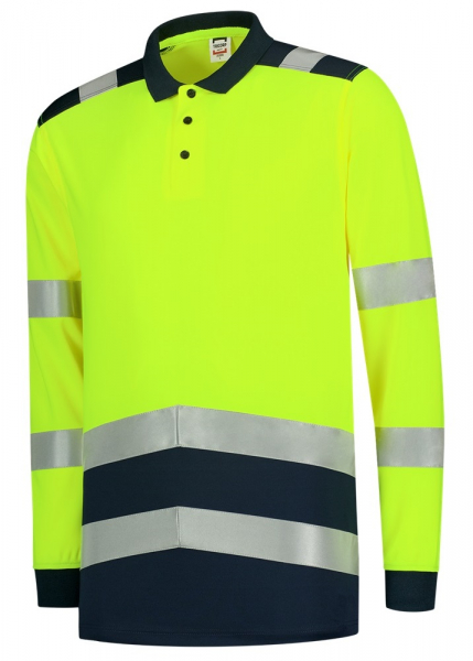 TRICORP-Warnschutz, Poloshirt, langarm, 180 g/m², warngelb-ink