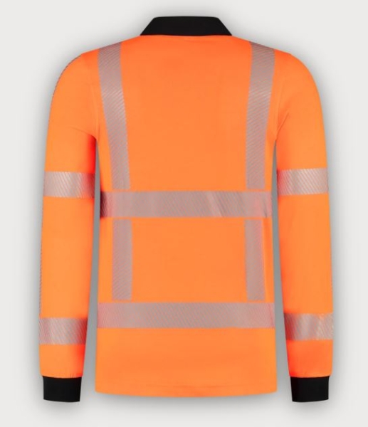 Tricorp Warnschutz Poloshirt Revisible Langarm, Fluor Orange