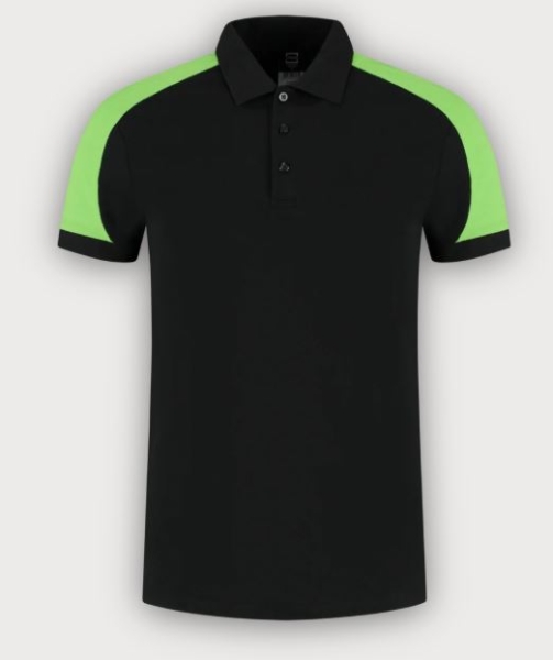 Tricorp Poloshirt Bicolor Redefined, Black-Lime