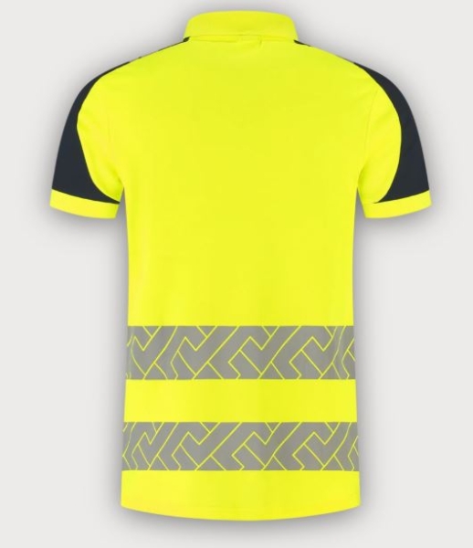 Tricorp Warnschutz Poloshirt Visibility Redefined Industriell Waschbar, Fluor Yellow-Ink