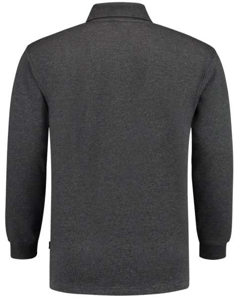 TRICORP-Worker-Shirts, Sweatshirt, Polokragen, Basic Fit, Langarm, 280 g/m², anthrazit meliert