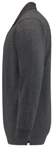 TRICORP-Worker-Shirts, Sweatshirt, Polokragen, Basic Fit, Langarm, 280 g/m², anthrazit meliert