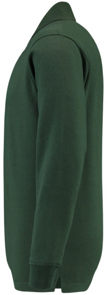 TRICORP-Worker-Shirts, Sweatshirt, Polokragen, Basic Fit, Langarm, 280 g/m², bottlegreen