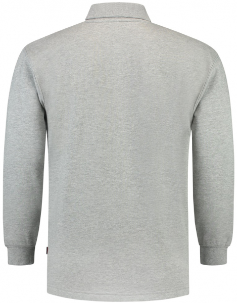 TRICORP-Worker-Shirts, Sweatshirt, Polokragen, Basic Fit, Langarm, 280 g/m², grau meliert