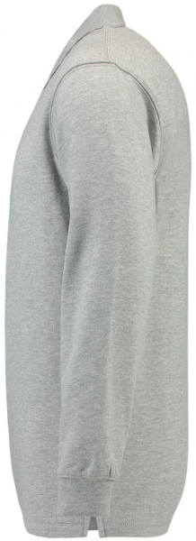 TRICORP-Worker-Shirts, Sweatshirt, Polokragen, Basic Fit, Langarm, 280 g/m², grau meliert