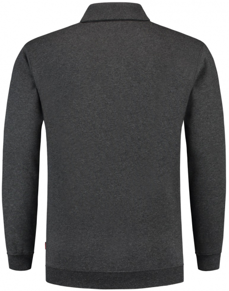 TRICORP-Worker-Shirts, Sweatshirt Polokragen und Bund, Basic Fit, Langarm, 280 g/m², anthrazit meliert