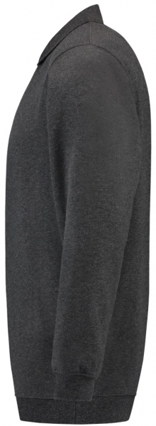 TRICORP-Worker-Shirts, Sweatshirt Polokragen und Bund, Basic Fit, Langarm, 280 g/m², anthrazit meliert