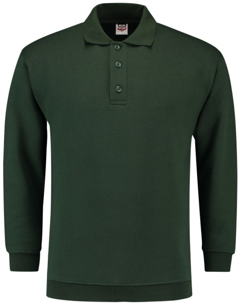 TRICORP-Worker-Shirts, Sweatshirt Polokragen und Bund, Basic Fit, Langarm, 280 g/m², bottlegreen