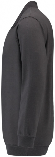 TRICORP-Worker-Shirts, Sweatshirt Polokragen und Bund, Basic Fit, Langarm, 280 g/m², darkgrey