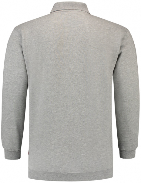 TRICORP-Worker-Shirts, Sweatshirt Polokragen und Bund, Basic Fit, Langarm, 280 g/m², grau meliert