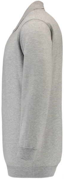 TRICORP-Worker-Shirts, Sweatshirt Polokragen und Bund, Basic Fit, Langarm, 280 g/m², grau meliert
