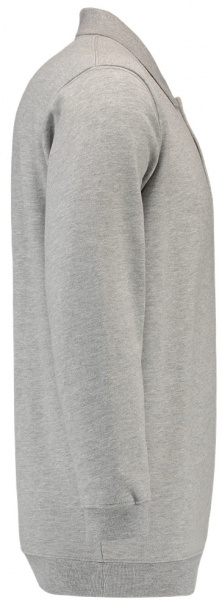 TRICORP-Worker-Shirts, Sweatshirt Polokragen und Bund, Basic Fit, Langarm, 280 g/m², grau meliert