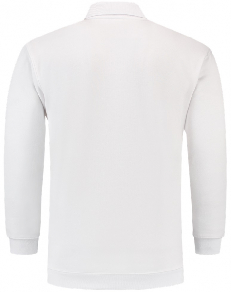 TRICORP-Worker-Shirts, Sweatshirt Polokragen und Bund, Basic Fit, Langarm, 280 g/m², weiß