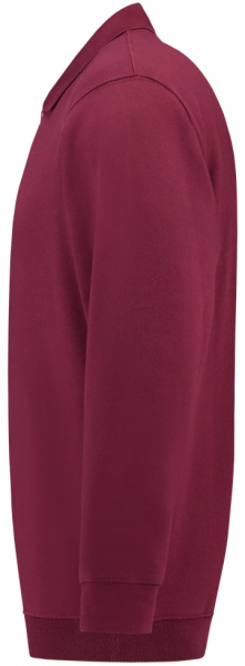 TRICORP-Worker-Shirts, Sweatshirt Polokragen und Bund, Basic Fit, Langarm, 280 g/m², wine