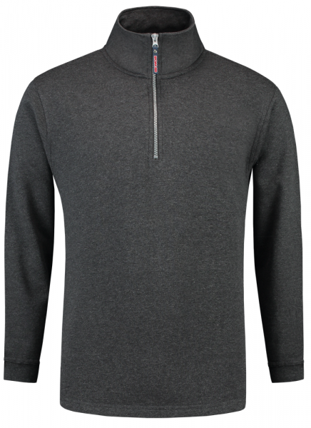 TRICORP-Worker-Shirts, Sweatshirt 1/4-Reissverschluss, Basic Fit, 280 g/m², anthrazit meliert