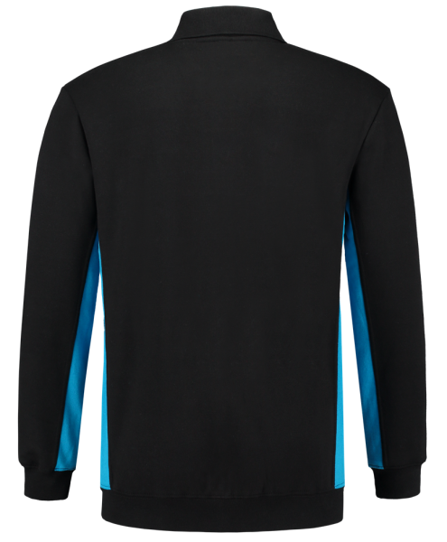 TRICORP-Worker-Shirts, Polosweater, mit Brusttasche, Bicolor, 280 g/m², black-turquoise