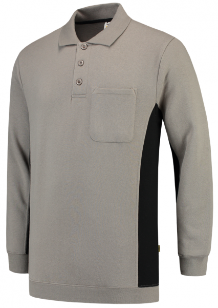 TRICORP-Worker-Shirts, Polosweater, mit Brusttasche, Bicolor, 280 g/m², grey-black