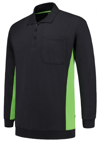TRICORP-Worker-Shirts, Polosweater, mit Brusttasche, Bicolor, 280 g/m², navy-lime