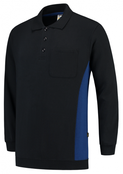 TRICORP-Worker-Shirts, Polosweater, mit Brusttasche, Bicolor, 280 g/m², navy-royalblue