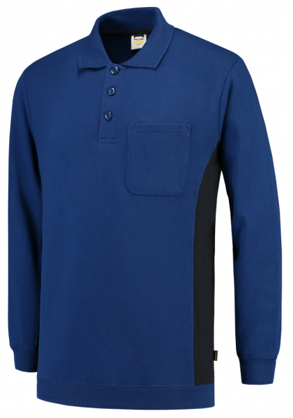 TRICORP-Worker-Shirts, Polosweater, mit Brusttasche, Bicolor, 280 g/m², royalblue-navy