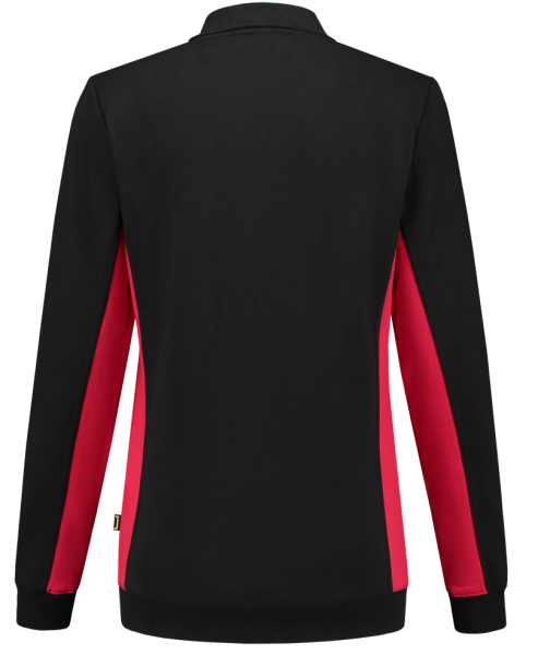 TRICORP-Worker-Shirts, Damen-Sweatshirt mit Polokragen, 280 g/m², black-red