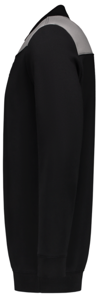 TRICORP-Worker-Shirts, Sweatshirt Polokragen Bicolor, Basic Fit, 280 g/m², black-grey