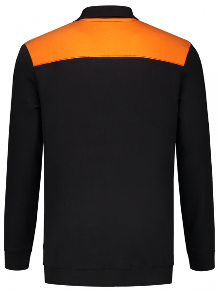 TRICORP-Worker-Shirts, Sweatshirt Polokragen Bicolor, Basic Fit, 280 g/m², black-orange