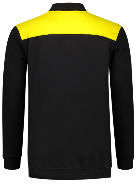 TRICORP-Worker-Shirts, Sweatshirt Polokragen Bicolor, Basic Fit, 280 g/m², black-yellow