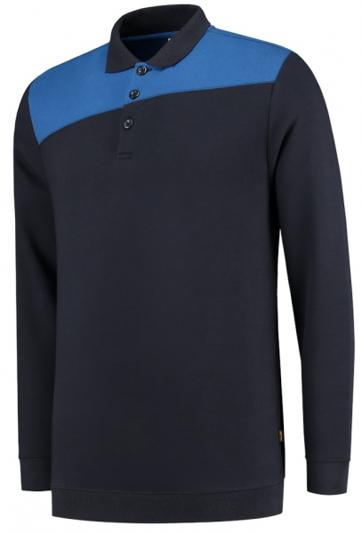TRICORP-Worker-Shirts, Sweatshirt Polokragen Bicolor, Basic Fit, 280 g/m², navy-royalblue
