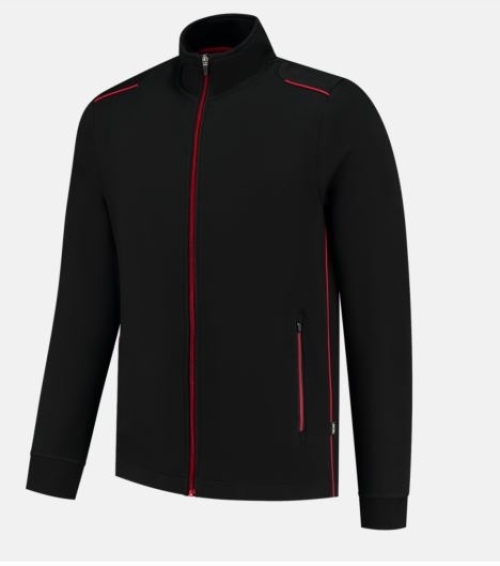 TRICORP-Sweatjacke Accent, black/red