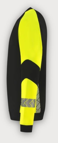 Tricorp Warnschutz Sweatshirt Reflective Redefined, Black-Fluor Yellow