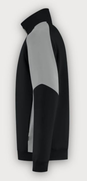 Tricorp 1/4 Zip Sweatshirt Bicolor Redefined, Black-Grey