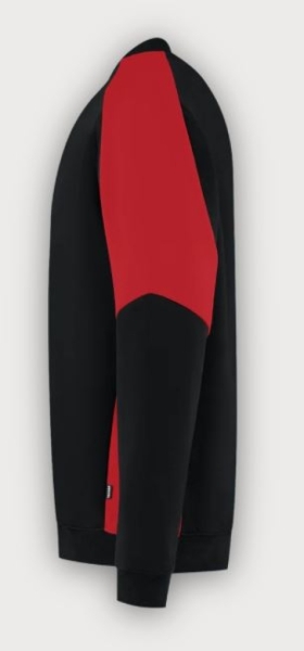 Tricorp Sweatshirt Bicolor Redefined, Black-Brightred