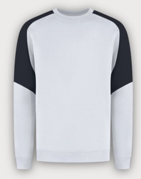Tricorp Sweatshirt Bicolor Redefined, White-Anthracite