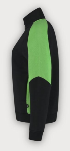 Tricorp Sweatjacke Bicolor Redefined Damen, Black-Lime