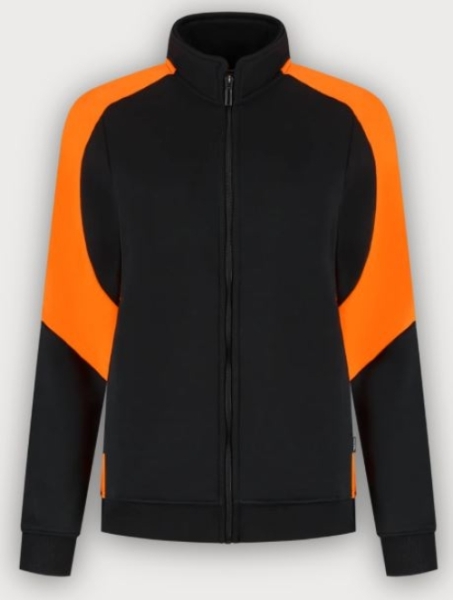 Tricorp Sweatjacke Bicolor Redefined Damen, Black-Orange