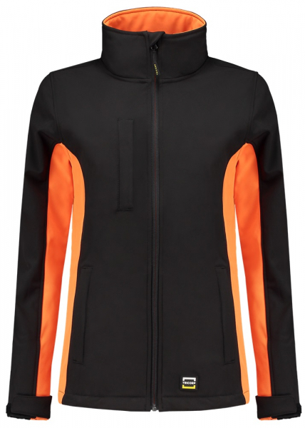 TRICORP-Workwear, Damen-Softshelljacke, Bicolor, 340 g/m², black-orange