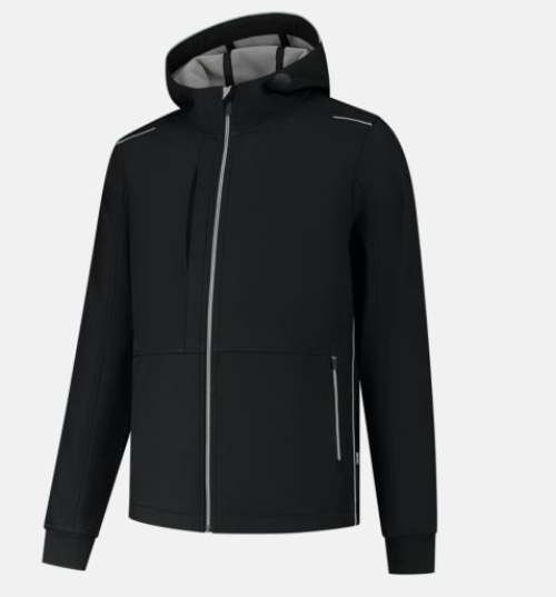 TRICORP-Softshelljacke mit Kapuze, Accent, black/grey