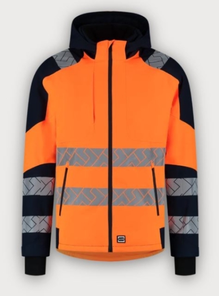 Tricorp Warnschutz Winterjacke Ripstop High Vis Redefined, Fluor Orange-Ink