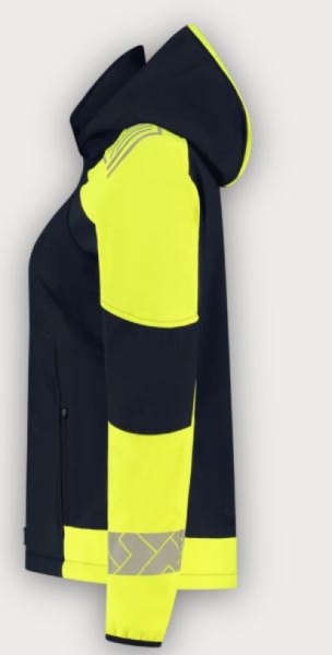 Tricorp Softshelljacke Kapuze Reflective Redefined Damen, Ink-Fluor Yellow