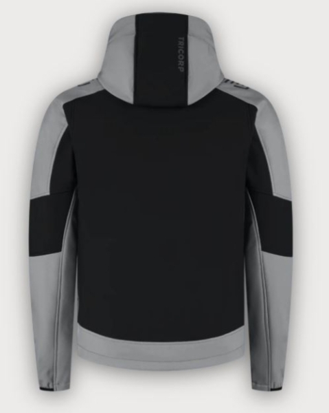 Tricorp Softshelljacke Kapuze Bicolor Redefined, Black-Grey
