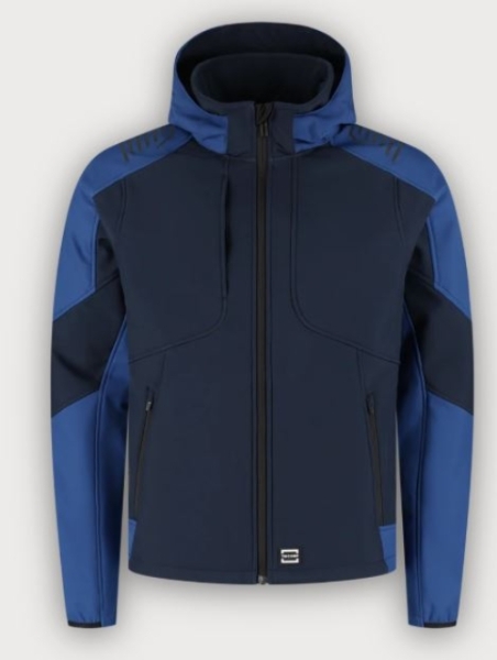 Tricorp Softshelljacke Kapuze Bicolor Redefined, Ink-Royal Blue