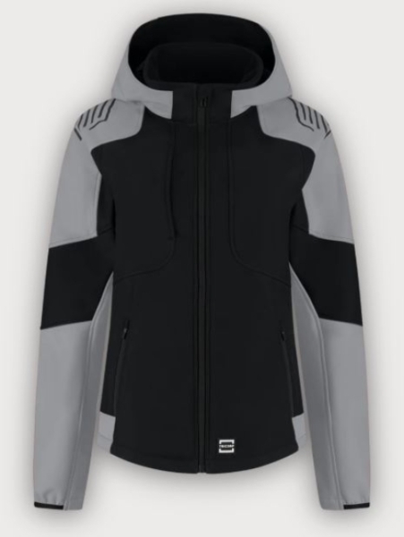 Tricorp Softshelljacke Kapuze Bicolor Redefined Damen, Black-Grey