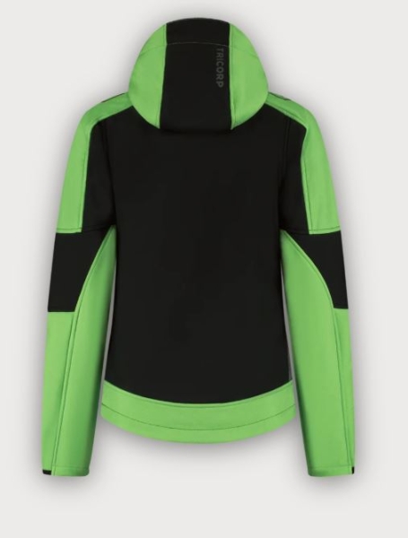 Tricorp Softshelljacke Kapuze Bicolor Redefined Damen, Black-Lime