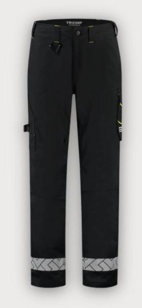 Tricorp Arbeitshose Funktionelle Stretch Reflective Redefined, Black-Fluor Yellow