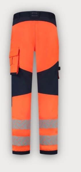Tricorp Arbeitshose Funktionelle Stretch High Vis Redefined Knieverstärkung, Fluor Orange-Ink