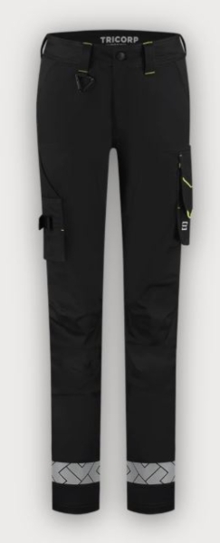 Tricorp Arbeitshose Funktionelle Stretch Reflective Redefined Damen, Black-Fluor Yellow
