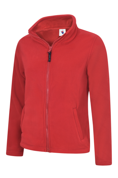 Uneek-Clothing-Ladies Classic Full Zip Micro Fleece Jacket, red