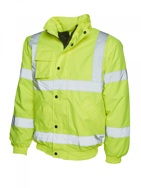 Uneek-Clothing-High Visibility Bomber Jacket, gelb